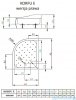Radaway Korfu E Brodzik półokrągły 100x80 prawy bez obudowy 4E81400-03BR 